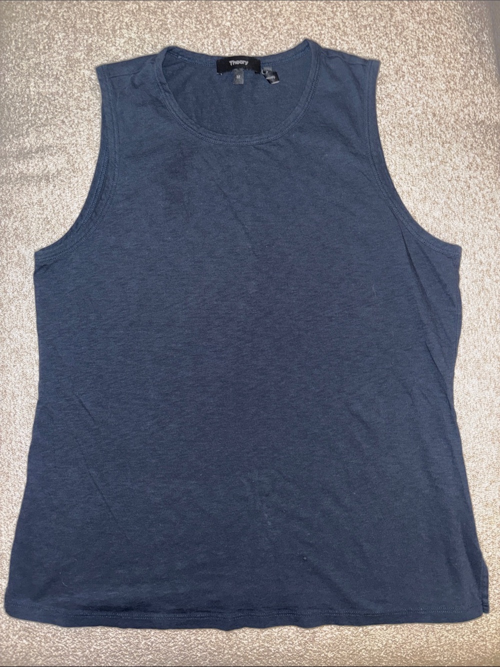 Theory Women’s Dark Blue Crewneck Tank Top